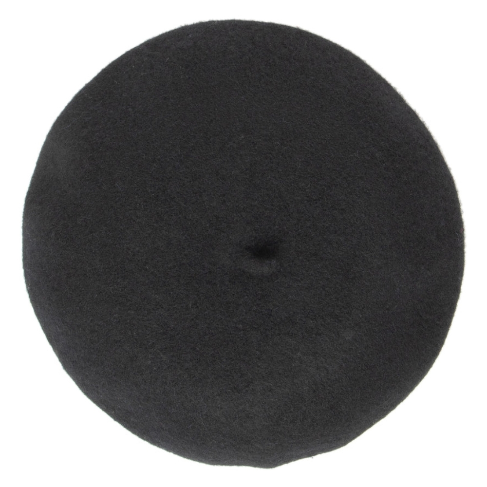 Black Wool Beret Parisian Hat - Picture 5 of 10